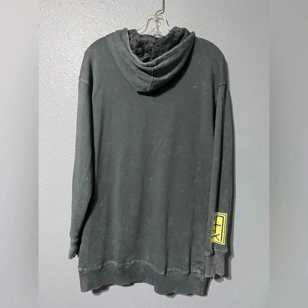 Adult Unisex Walt Disney World Hoodie Emoji Smiley Face Size LG gray/Distressed - Picture 2 of 6
